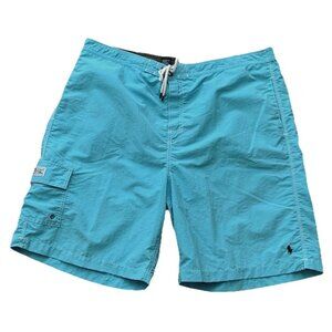 Polo Ralph Lauren Mesh Lined Cargo Swim Board Shorts Men’s 2XLT Aqua Blue